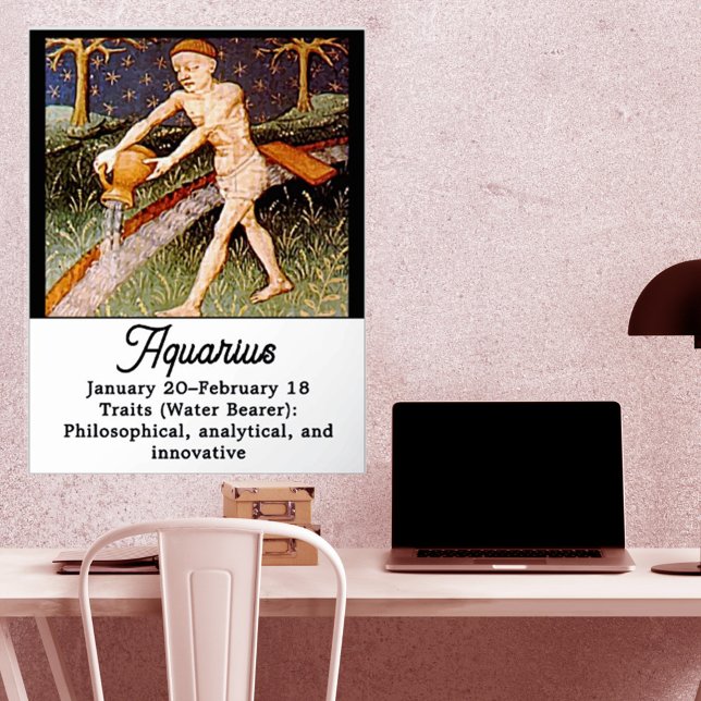 Impressions Dorure Panneau Zodiac du porteur d'eau Aquarius Fête d'an (Créateur téléchargé)