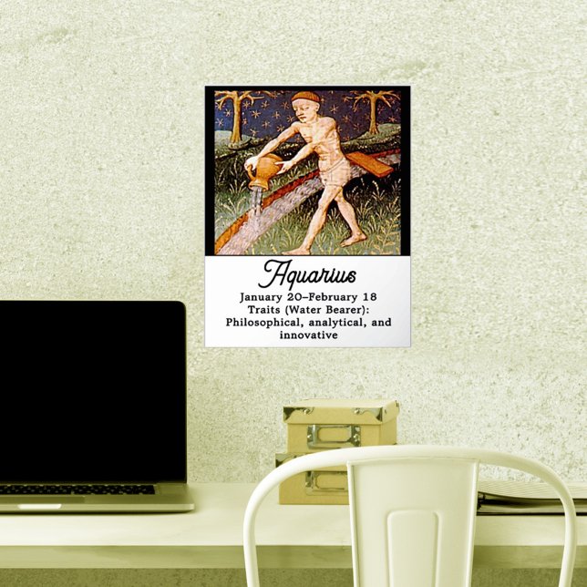 Impressions Dorure Panneau Zodiac du porteur d'eau Aquarius Fête d'an (Créateur téléchargé)