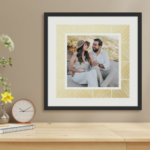 Impressions Dorure Papier photo personnalisé Herringbone blanc Imprim