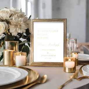 Impressions Dorure Parti minimaliste Affiche de bienvenue Mariage en 