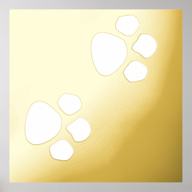 Impressions Dorure Paw Prints Pattern Bedroom Living Decor Cute Gift  (Recto)