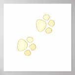 Impressions Dorure Paw Prints Pattern Cute Gift Bedroom Living Decor<br><div class="desc">Designed with cute paw prints for those who love pets!</div>