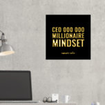 Impressions Dorure PDG Millionaire Citation Motivationnelle De Millio<br><div class="desc">PDG Millionaire Citation Motivationnelle Millionaire Imprimer. Une affiche inspirante que vous pouvez placer dans votre espace de travail. Inscrivez votre nom ci-dessous en modifiant les détails du texte.</div>
