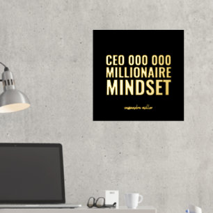 Impressions Dorure PDG Millionaire Citation Motivationnelle De Millio