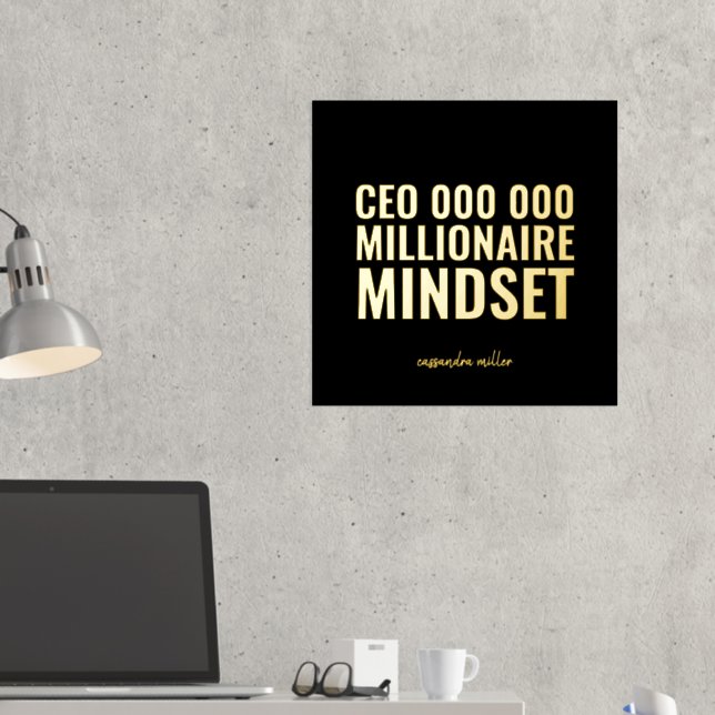 Impressions Dorure PDG Millionaire Citation Motivationnelle De Millio (In situ (Bureau 2))