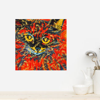 Impressions Dorure Peinture Abstraite unique peinture de chats Real o