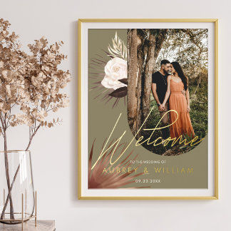 Impressions Dorure Photo Arch moderne Boho Watercolor Florals Mariage