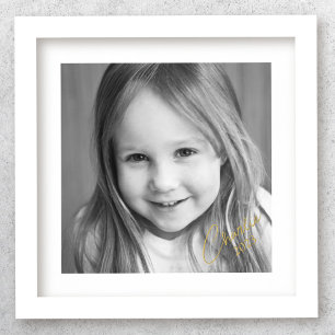 Impressions Dorure Photo de famille avec nom et année en or ou en arg