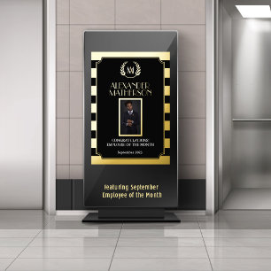 Impressions Dorure Photo moderne Black Gold Employé du mois