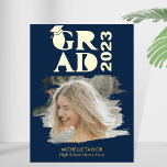 Impressions Dorure Photo moderne cadre du lycée<br><div class="desc">Gold Script Modern Boho Photo Graduate High School Foil Prints</div>