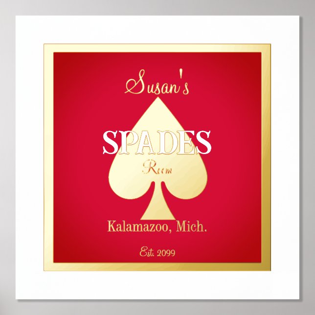 Impressions Dorure Pique Carte Jeu Salle Accentuation De Phuile (Recto)