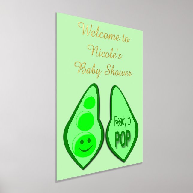 Impressions Dorure Prêt à cueillir des pois verts enceintes Baby show (Poser)