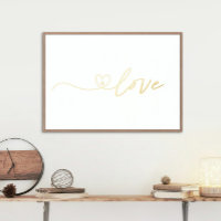 Real Gold | LOVE HEART | Calligraphy