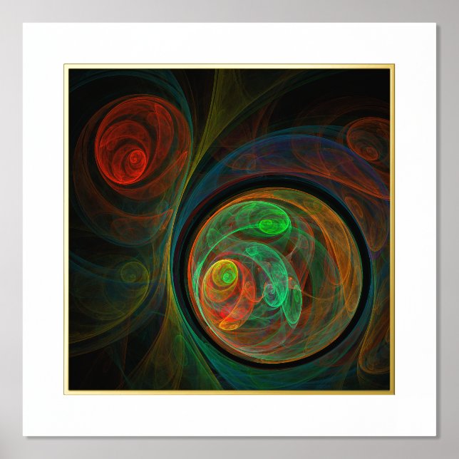 Impressions Dorure Reborn Green Art Abstrait (Recto)
