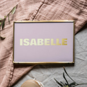 Impressions Dorure ROSE BLANC Moderne Gras TEXTE ÉDITABLE OR