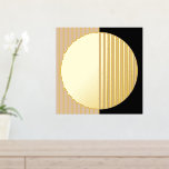 Impressions Dorure Sable Beige Noir Cercles Fusion Art Or<br><div class="desc">Beau noir contemporain, beige de sable, et vraies bandes géométriques couleur feuille or, cercle et demi-cercles motif. Elégant, élégant et éclectique design minimaliste pour le décorateur artistique, le décorateur artistique, le populaire branché, le style rétro vintage ou l'abstrait amateur de motifs géométriques numériques. Associez ce design à votre décor intérieur...</div>