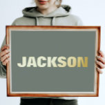 Impressions Dorure Sage GREEN Modern Bold EDITABLE TEXT GOLD<br><div class="desc">Sage GREEN Modern Bold EDITABLE TEXT GOLD Foil Prints</div>