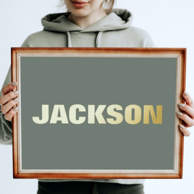 Impressions Dorure Sage GREEN Modern Bold EDITABLE TEXT GOLD (Créateur téléchargé)