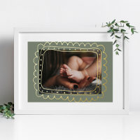 Sage GREEN OR moderne Cadre Doodframe Photo