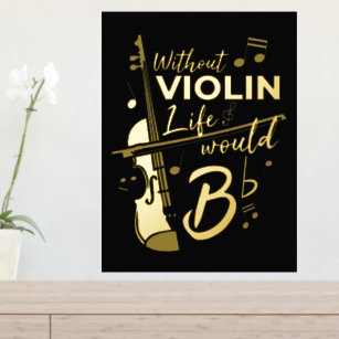 Impressions Dorure Sans Violon, La Vie Serait De L'Or Violoniste Plat