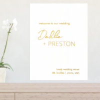 Simple Gold Foil Contemporain Moderne Mariage