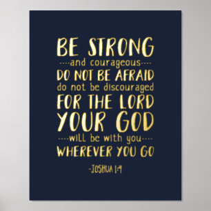 Impressions Dorure Soyez Forts Et Courageux, Joshua 1:9