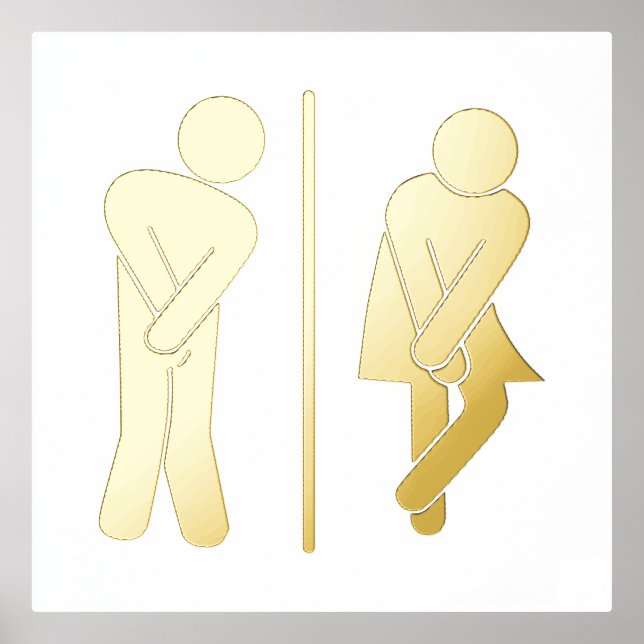 Impressions Dorure Sympathique Unisex Bathroom Sign (Recto)