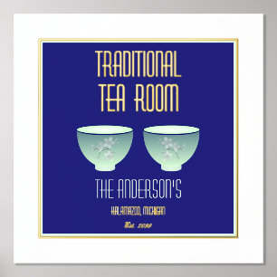 Impressions Dorure Tea Room Sign With Foil Text Accents