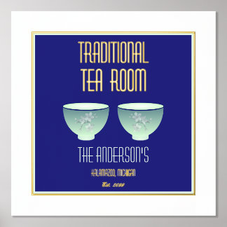 Impressions Dorure Tea Room Sign With Foil Text Accents