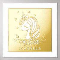 Unicorn mignon Whimsical Girl Nom personnalisé