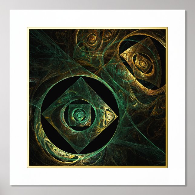 Impressions Dorure Vibrations magiques Art Abstrait (Recto)
