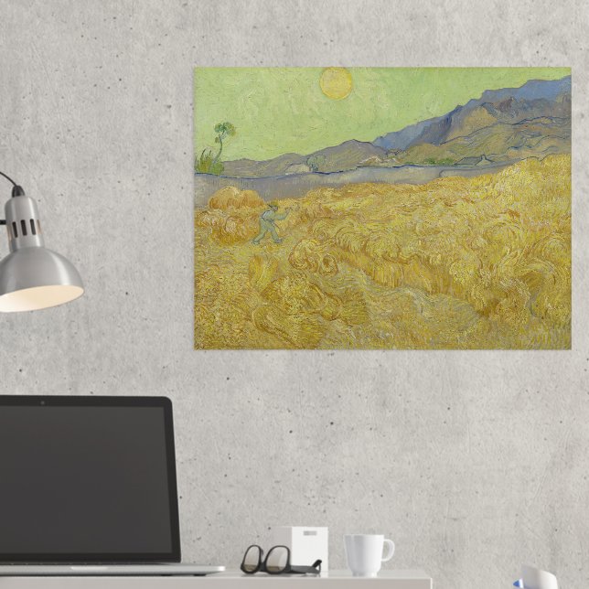 Impressions Dorure Vincent Van Gogh, Wheatfield Avec Une Faucheuse (In situ (Bureau 2))