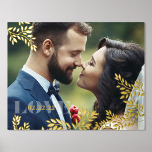 Impressions Dorure Vins romantiques Mariage Date