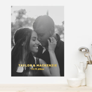 Impressions Dorure Votre photo et vos noms Typographie personnalisée