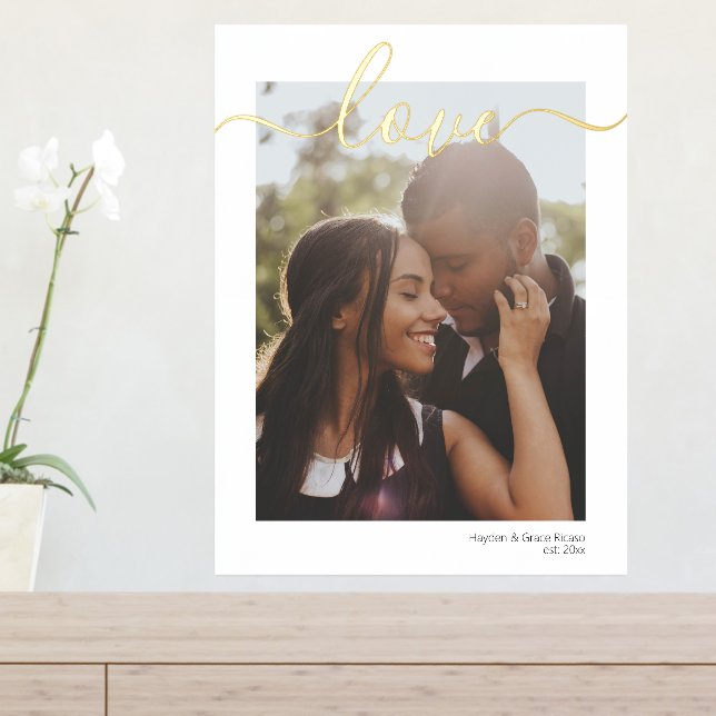 Impressions Dorure Votre photo et votre texte Typographie d'amour per (In Situ (Tableau d'Entrée))