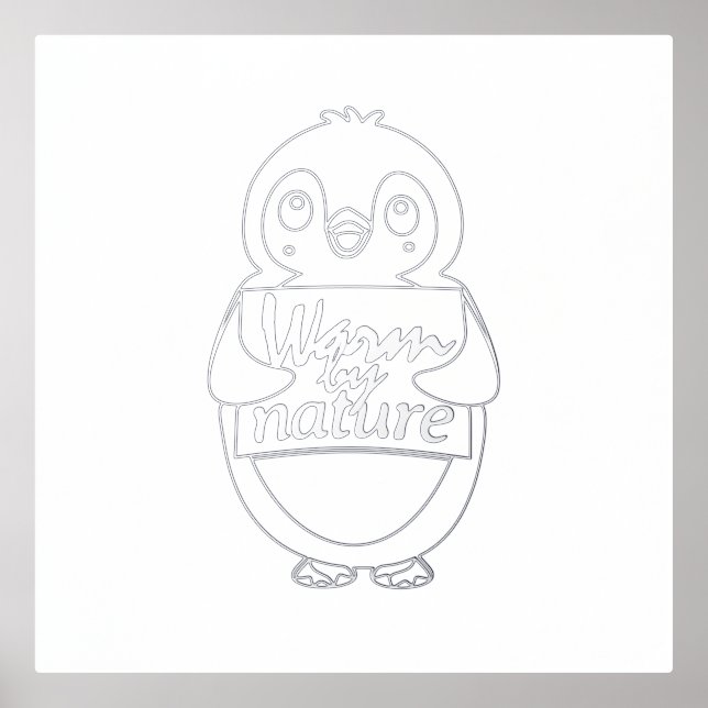 Impressions Dorure Warm by nature: Adorable Penguin with Playful Text (Recto)