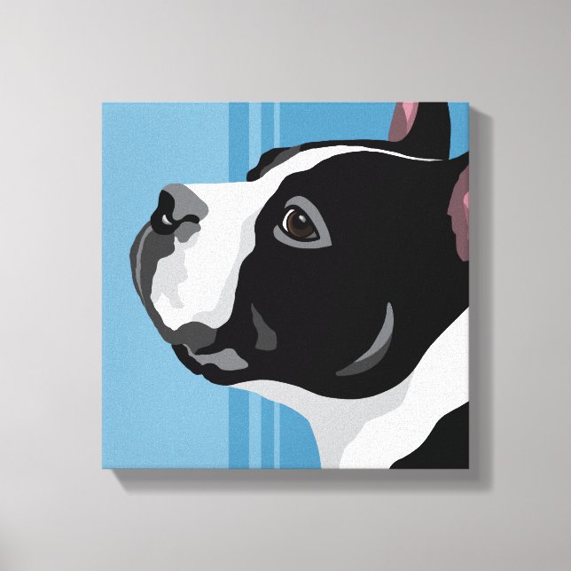 Impressions sur toile de chien Terrier de Boston (Recto)