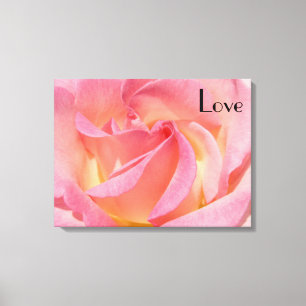 Impressions sur toile de fleurs de rose rose Panel