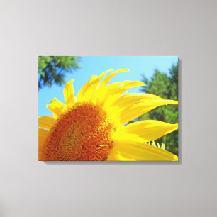 Impressions sur toile de jardin de fleurs jaunes s