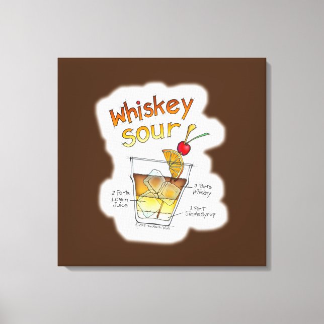 IMPRESSIONS SUR TOILE - RECETTE WHISKEY SOUR ART C (Recto)