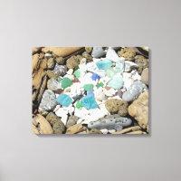 Impressions sur toile Verre de mer bleu vert Coqui