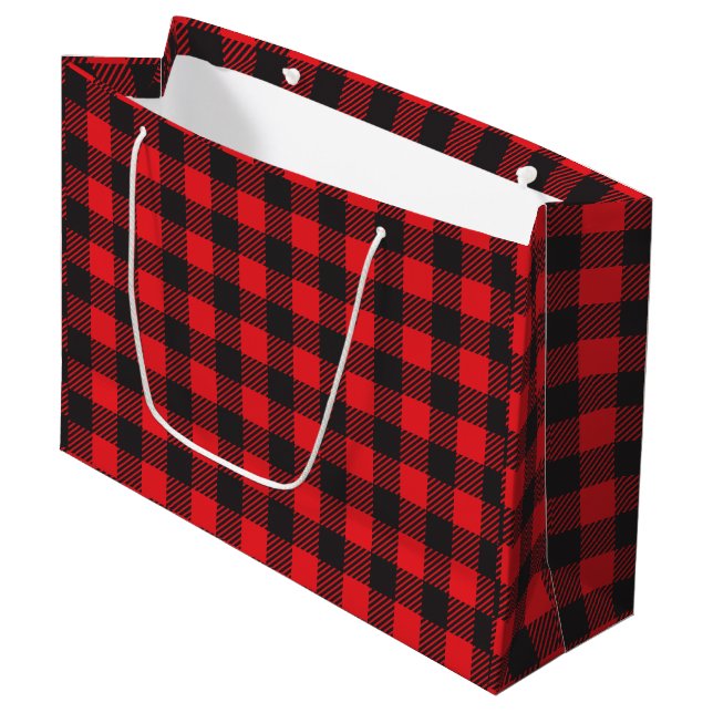 IMPRIMANTE BUFFALO ROUGE | Grand sac cadeau (Devant Angle)