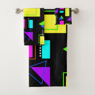 IMPRIMANTE EN FORME GÉOMÉTRIQUE NEON FLUORO RETRO 