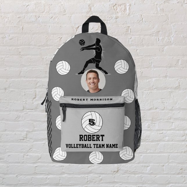 Imprimantes Couper les sacs à coudre gris Volleyba (Prints Cut Sew Bags Volleyball grey)