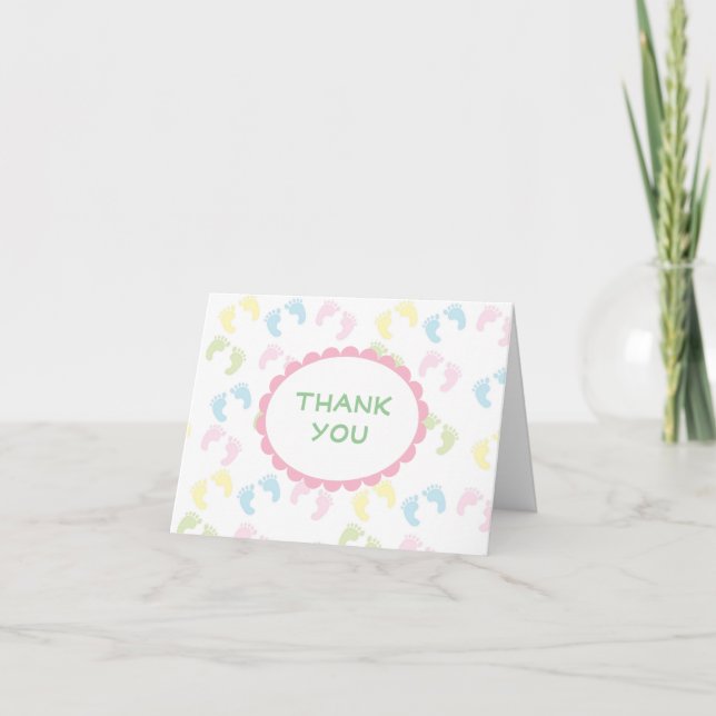 Imprimantes de Merci colorées pour pieds bébé (Devant)