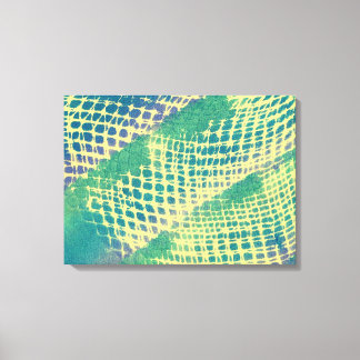 Imprimantes de toile Motif bleu Abstrait vert pour
