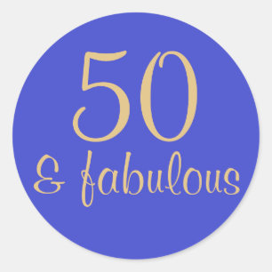 Imprimé "50 & Fabulous" Sticker 50e anniversaire