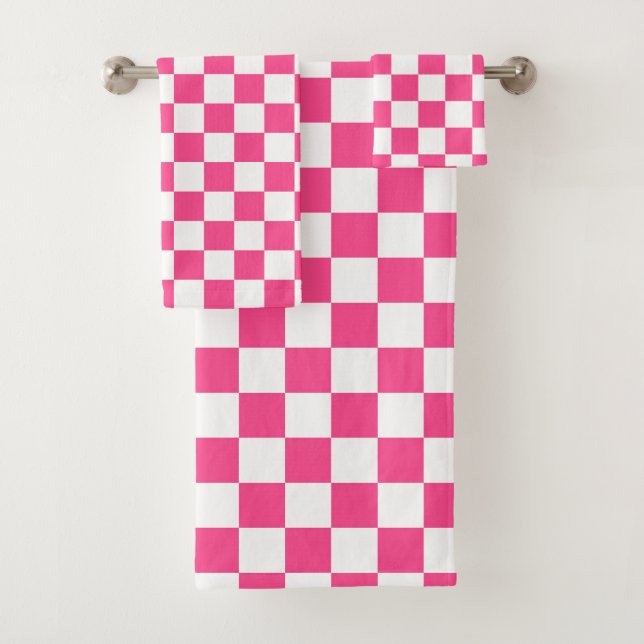 Imprimé à carreaux rose et blanc (En situation)