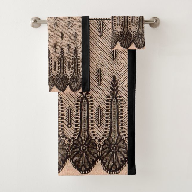 imprimé à maille florale noire (En situation)