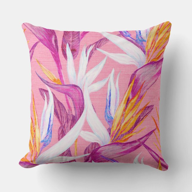 Imprimé aloha Coussin de jet tropical (Recto)